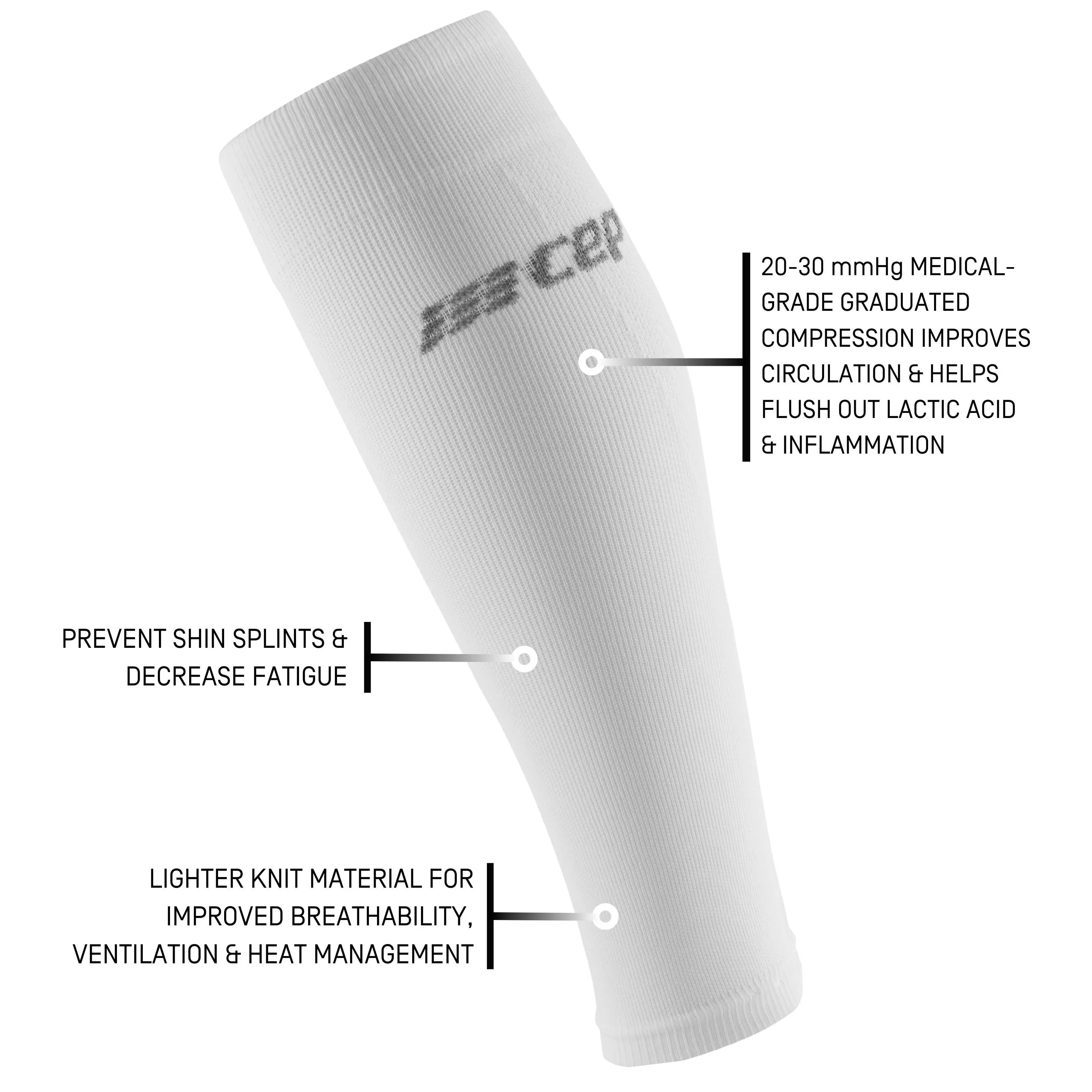 Ultralight Compression Calf Sleeves Women - White