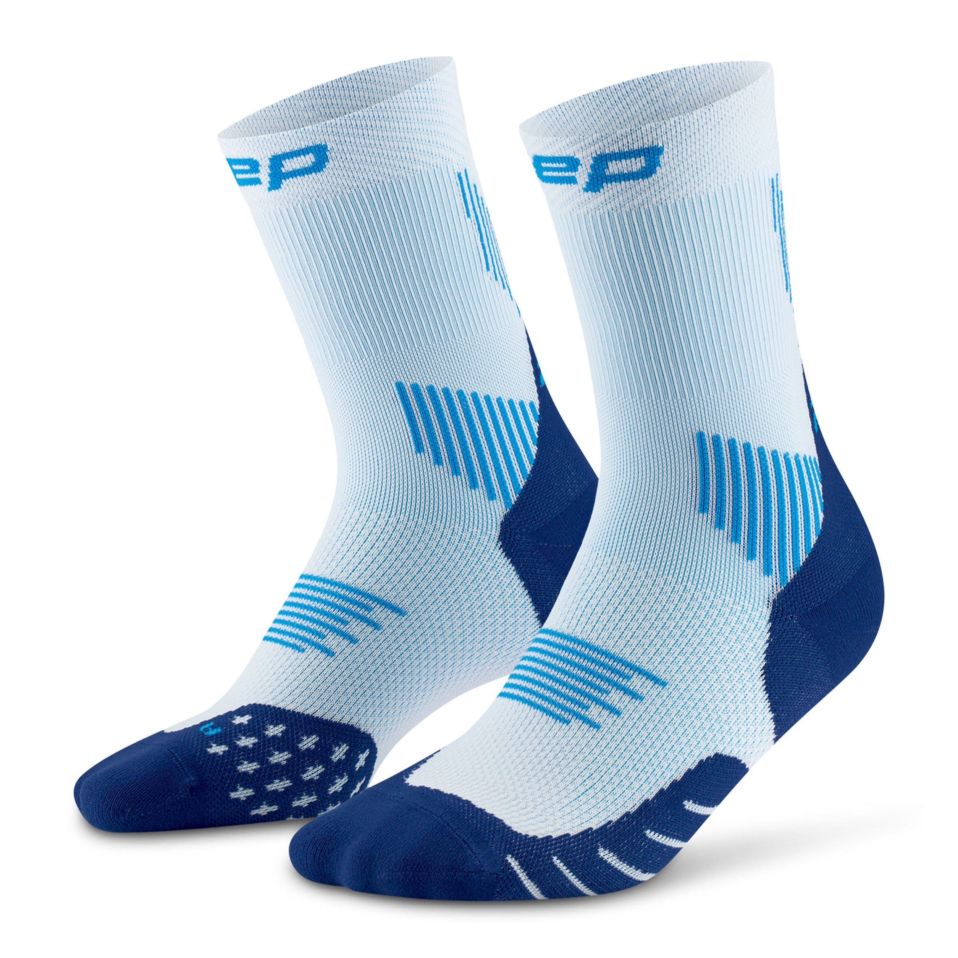 Core Run 5.0 Mid Cut Socks Men - Ice/Blue