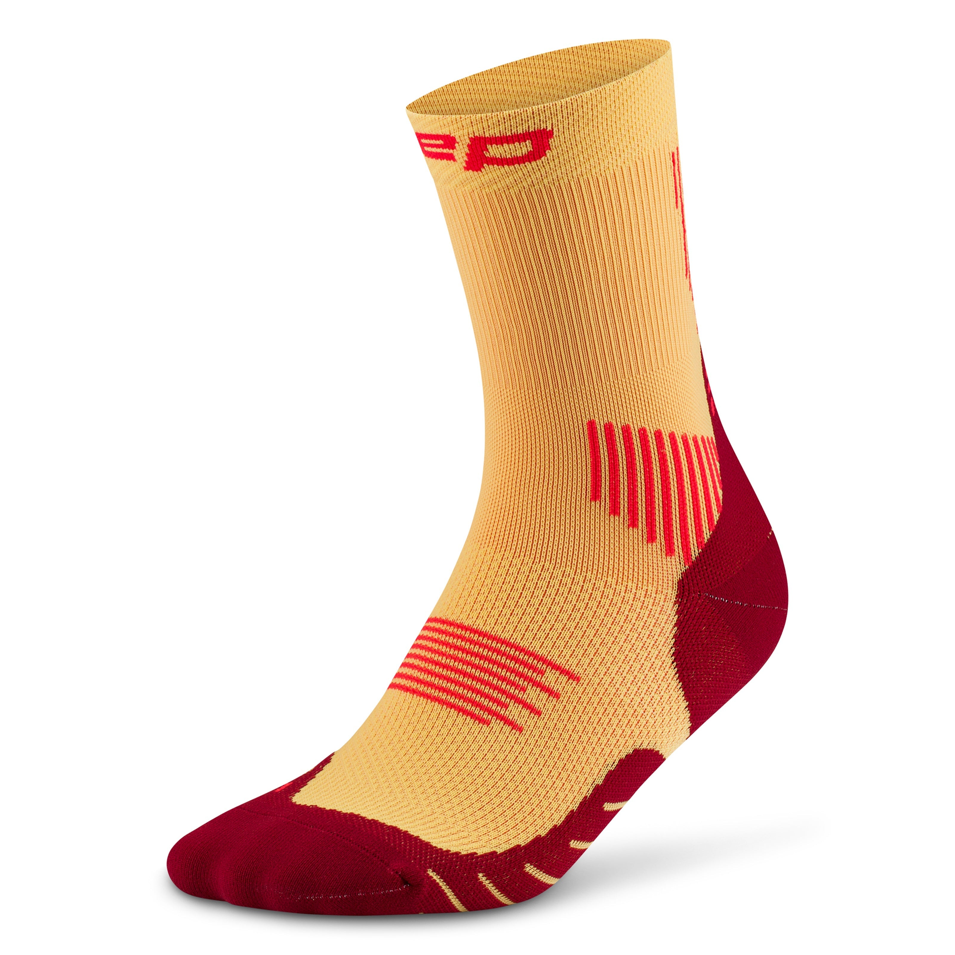 Core Run 5.0 Mid Cut Socks Women - Marigold/Burgundy Main image