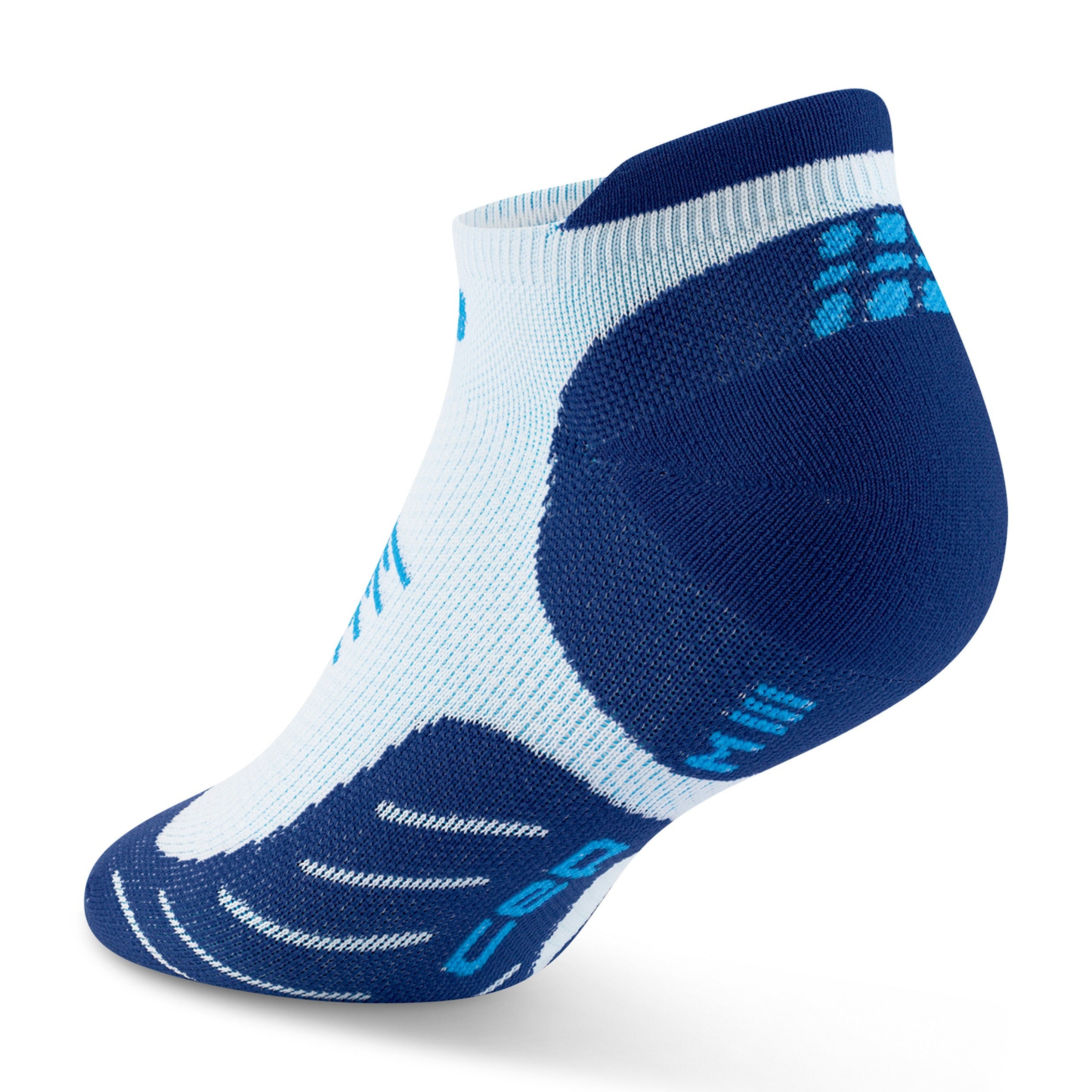 Core Run 5.0 No Show Socks Men - Ice/Blue