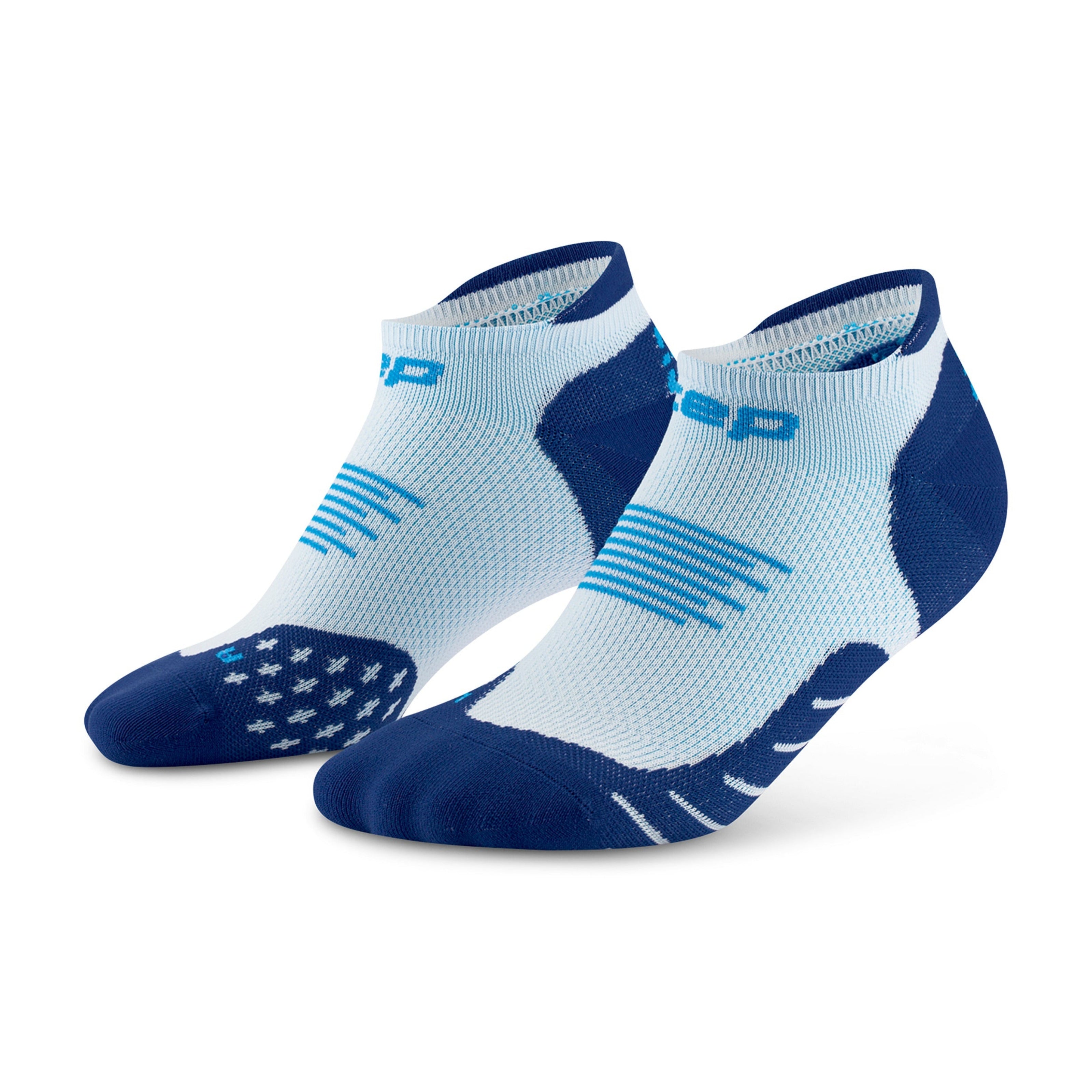 Core Run 5.0 No Show Socks Men - Ice/Blue