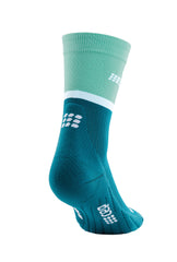 The Run Compression Mid Cut Socks, Men - Ocean/Petrol