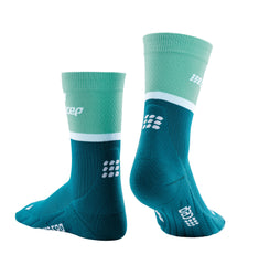 The Run Compression Mid Cut Socks, Men - Ocean/Petrol