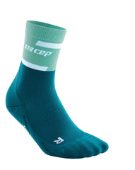 The Run Compression Mid Cut Socks, Men - Ocean/Petrol