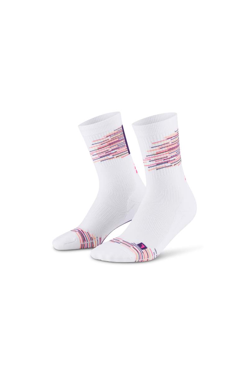 Paris Vibes Socks 80 s Mid Cut Women White Purple Mix CEP Sports