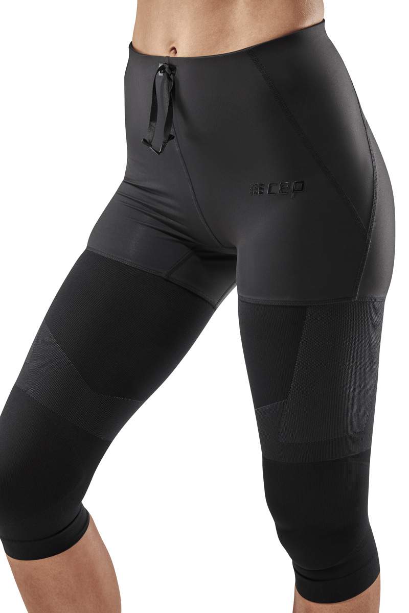 Compression Tights 3 4 Women Black XS