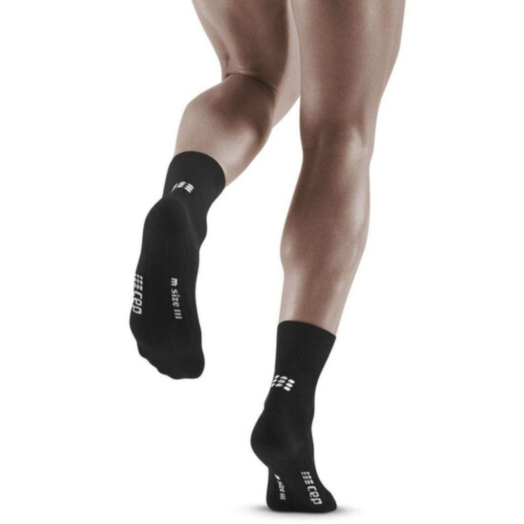 Classic All Black Mid Cut Socks Women - Black