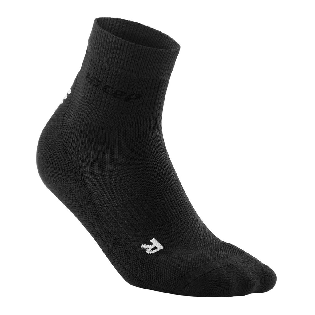 Classic All Black Mid Cut Socks Women - Black