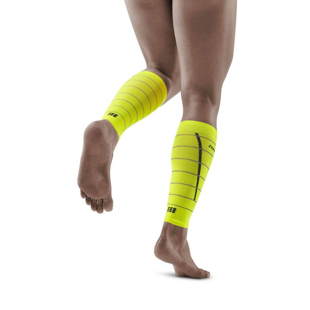 Reflective Calf Sleeves Men - Neon Yellow