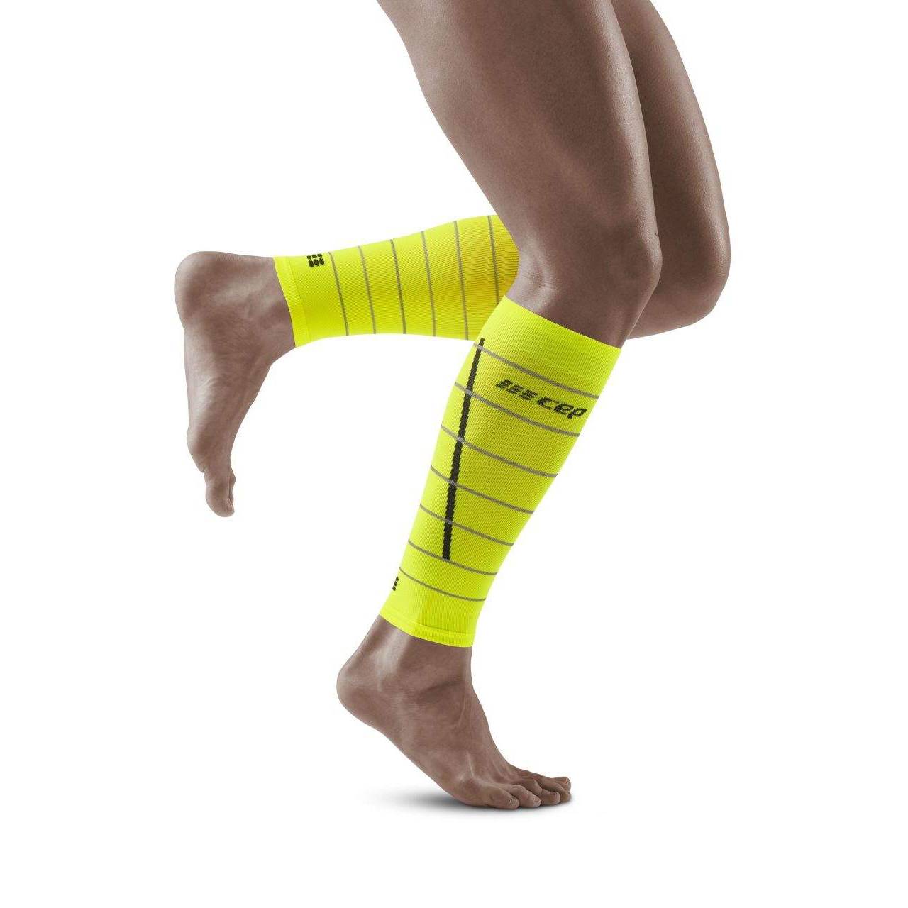 Reflective Calf Sleeves Men - Neon Yellow