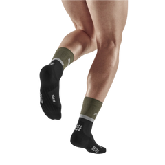 The Run Compression Mid Cut Socks 4.0, Men - Olive/Black